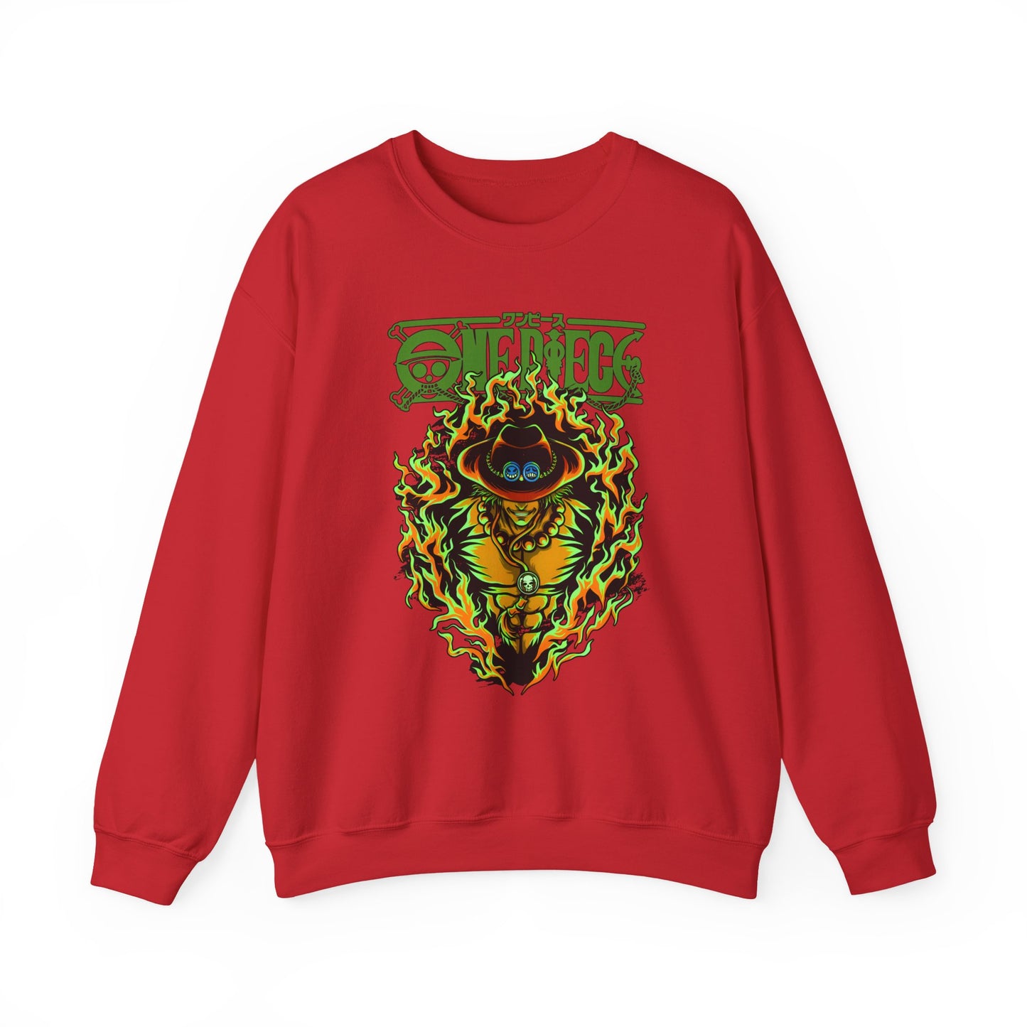 Portgas D. Ace One Piece Sweatshirt – 100% Cotton Anime Pullover for Fire Fist Fans