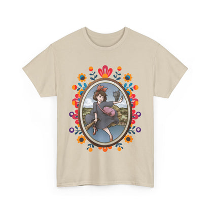 Kiki's Delivery Service Art T-Shirt 100% Cotton Studio Ghibli Anime Tee