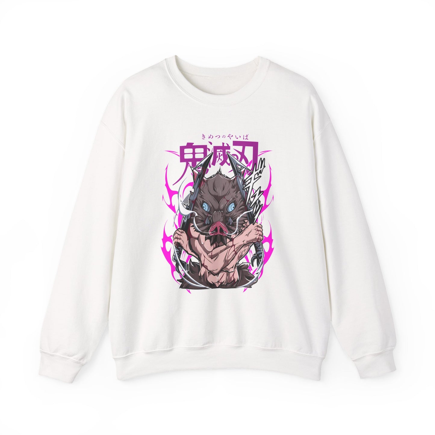 Inosuke Hashibira Demon Slayer Sweatshirt – 100% Cotton Anime Pullover for Boar Head Fans