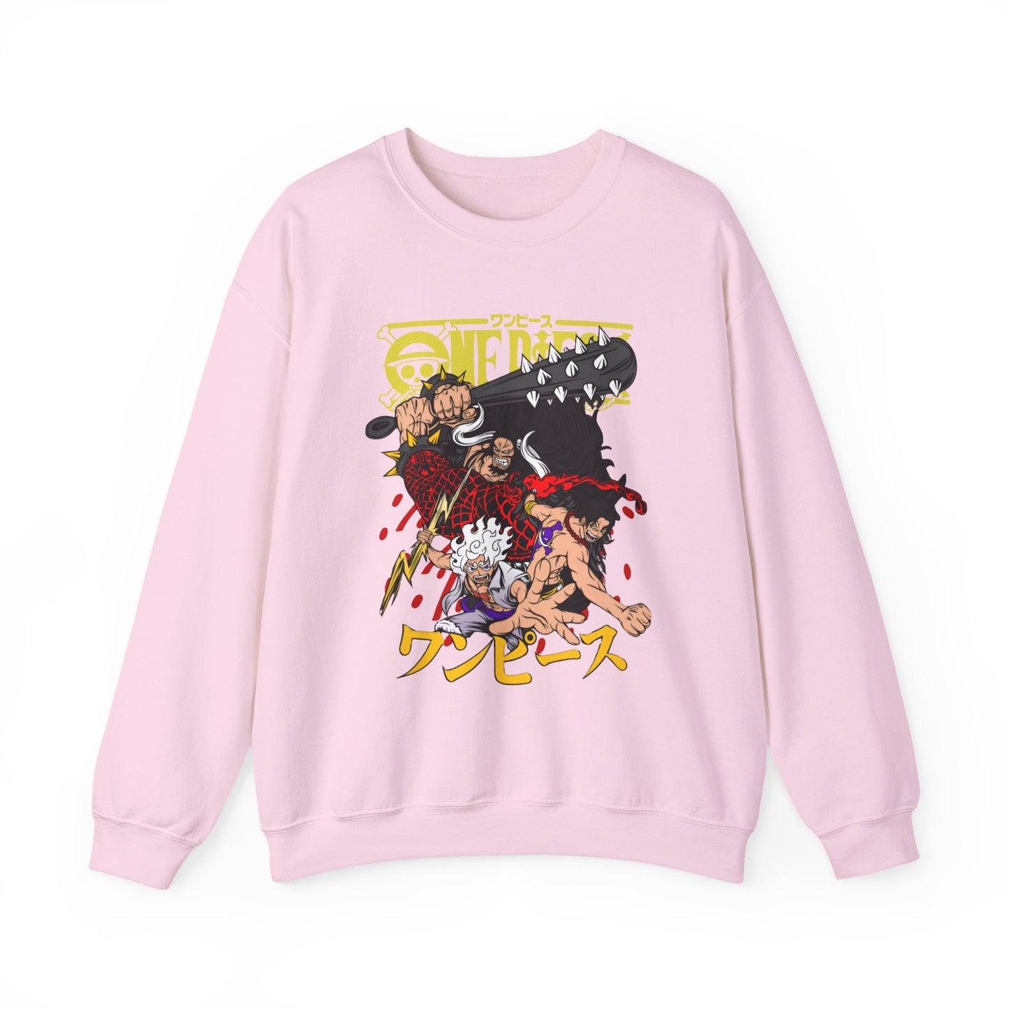 Kaido, Luffy & Ace Sweatshirt – 100% Cotton One Piece Anime Crewneck for True Fans