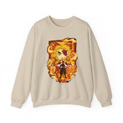 Kyojuro Rengoku Demon Slayer Sweatshirt – 100% Cotton Anime Pullover for Flame Hashira Fans