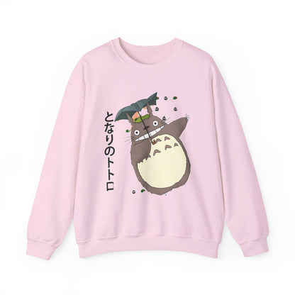 Totoro Funny Face Sweatshirt – 100% Cotton Cute Studio Ghibli Sweater for Anime Fans