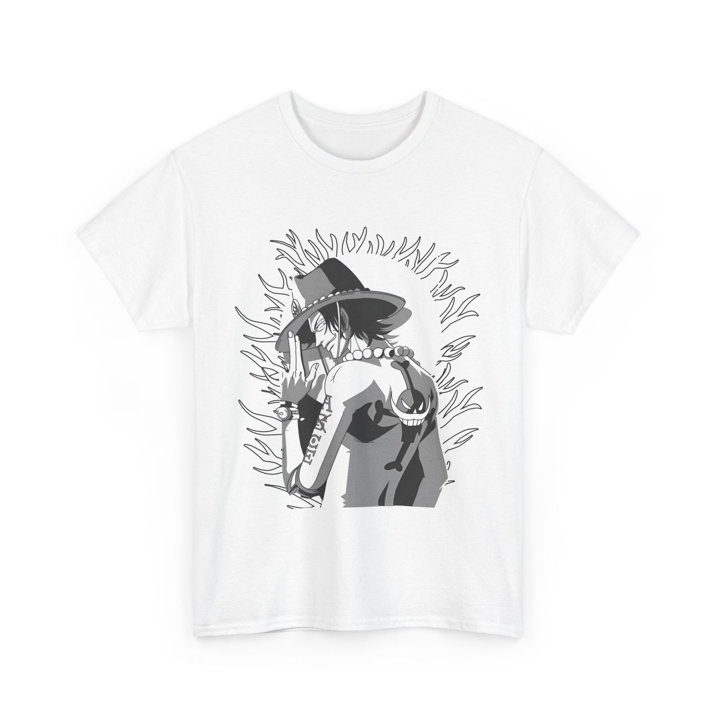 Portgas D. Ace One Piece T-Shirt – 100% Cotton Anime Tee for Fire Fist Fans