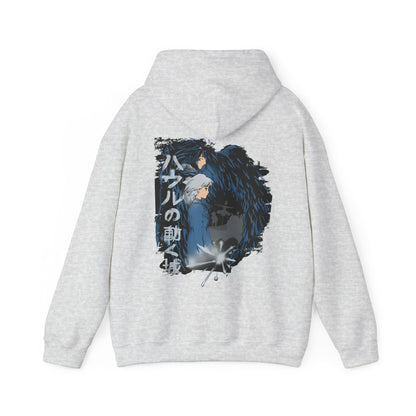 Howl & Sophie Back Print Hoodie – 100% Cotton Studio Ghibli Hoodie Inspired by Howl’s Moving Castle