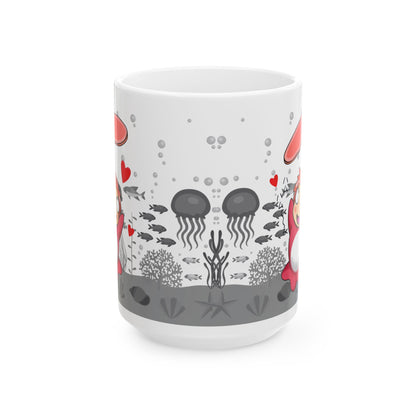 Ponyo Ham Mug – Cute Studio Ghibli Coffee Cup – 11oz & 15oz Anime Drinkware Gift