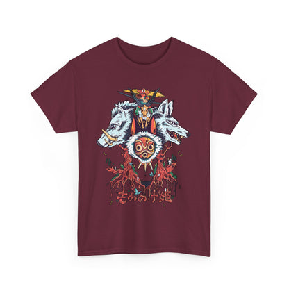 Mononoke Princess Shirt – Ghibli Cotton T-Shirt for Anime Lovers