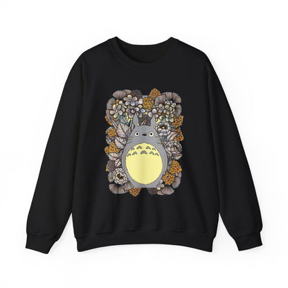 Totoro Plants Sweatshirt – 100% Cotton Studio Ghibli Pullover with Totoro and Nature Design