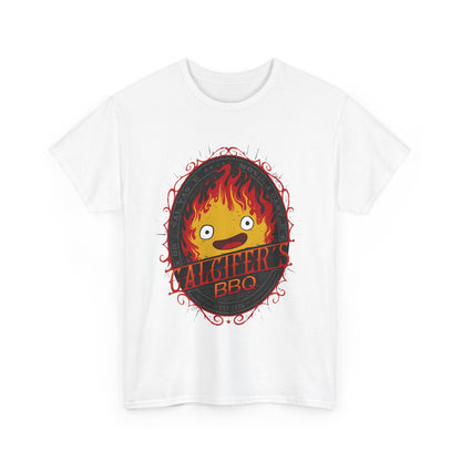 Calcifer BBQ Demon Flame T-Shirt – 100% Cotton Howl’s Moving Castle Anime Tee