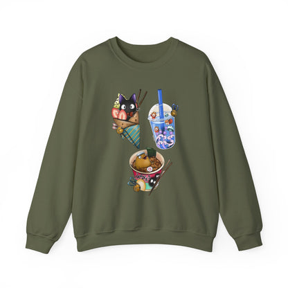 Studio Ghibli Food Sweatshirt – 100% Cotton Cozy Anime Pullover with Iconic Ghibli Dishes