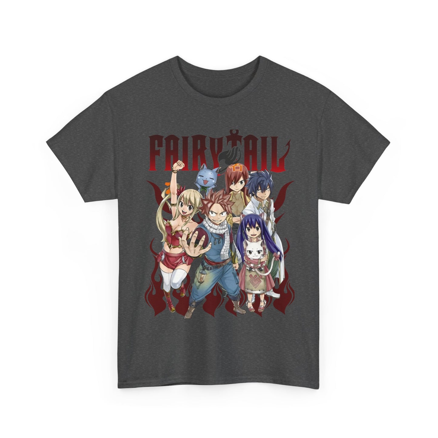 Natsu Dragneel Fairy Tail T-Shirt – 100% Cotton Anime Tee Featuring the Fire Dragon Slayer