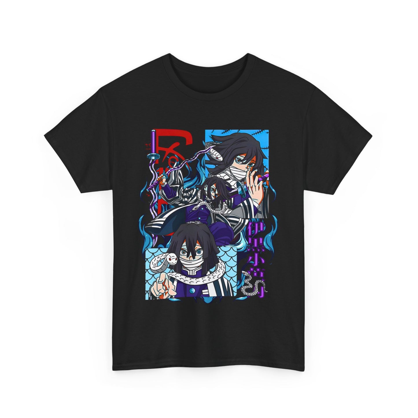 Obanai Iguro Demon Slayer T-Shirt – 100% Cotton Anime Shirt Featuring the Serpent Hashira