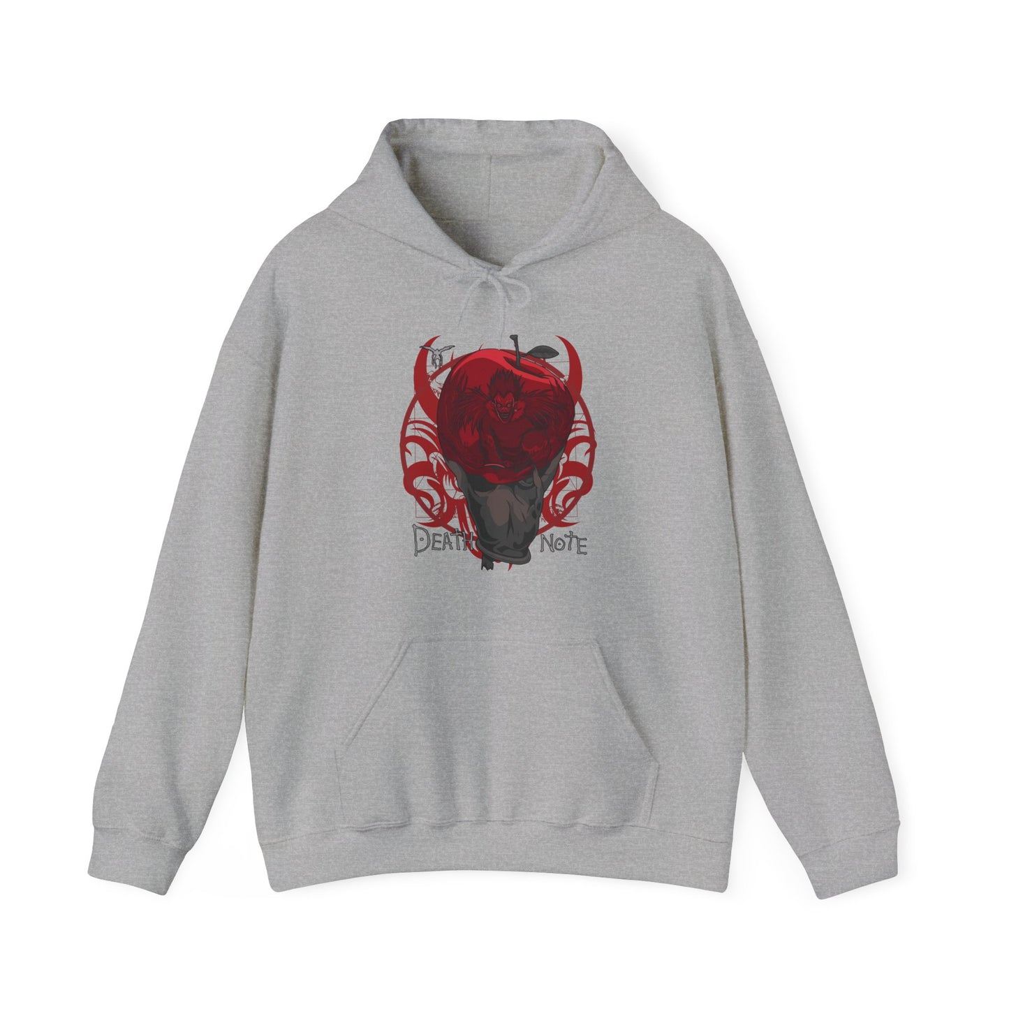 Death Note Apple Hoodie – 100% Cotton Anime Hoodie Featuring Ryuk’s Iconic Red Apple