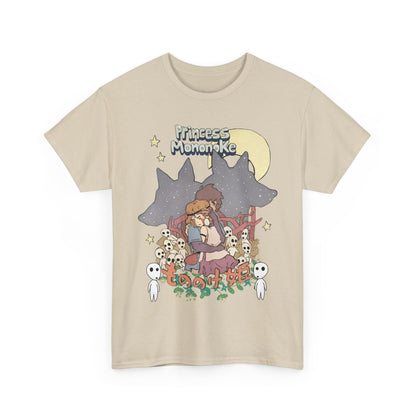 Princess Mononoke Print T-Shirt 100% Cotton Studio Ghibli Anime Tee