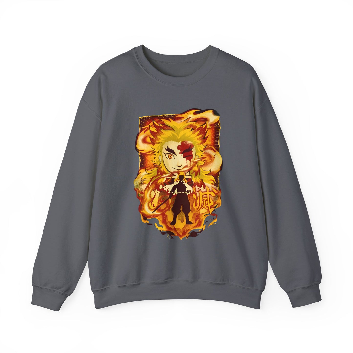 Kyojuro Rengoku Demon Slayer Sweatshirt – 100% Cotton Anime Pullover for Flame Hashira Fans