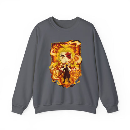 Kyojuro Rengoku Demon Slayer Sweatshirt – 100% Cotton Anime Pullover for Flame Hashira Fans