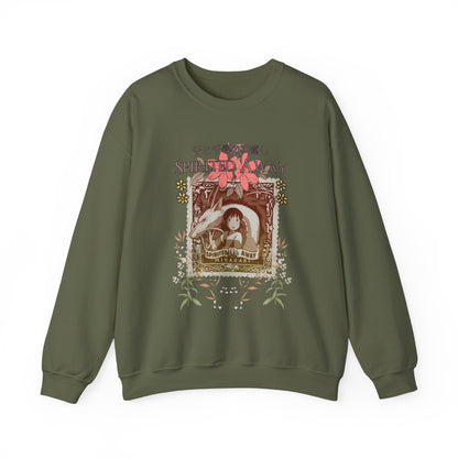 Spirited Away Philately Sweatshirt – 100% Cotton Stamp-Inspired Anime Pullover for Studio Ghibli Fans
