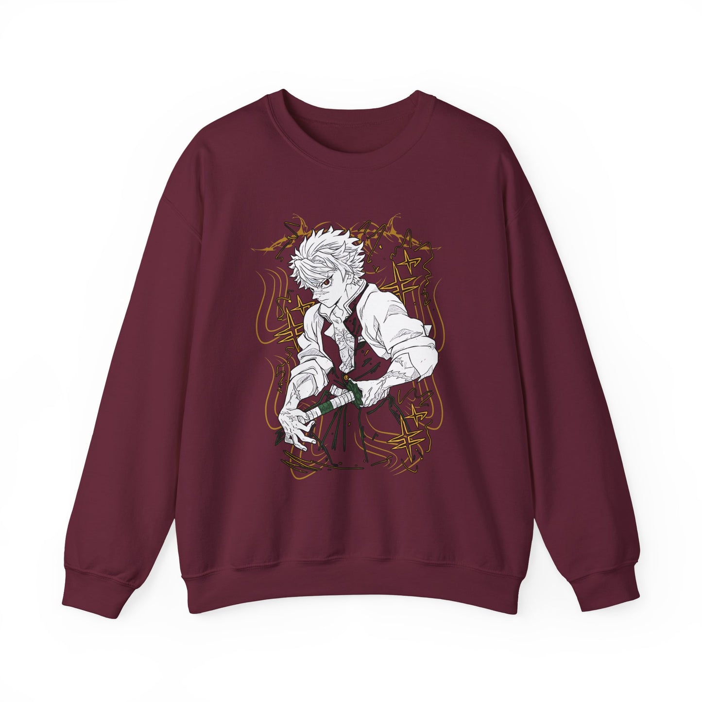Sanemi Shinazugawa Demon Slayer Sweatshirt – 100% Cotton Anime Pullover for Kimetsu no Yaiba Fans