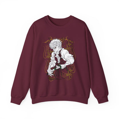 Sanemi Shinazugawa Demon Slayer Sweatshirt – 100% Cotton Anime Pullover for Kimetsu no Yaiba Fans