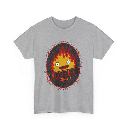 Calcifer BBQ Demon Flame T-Shirt – 100% Cotton Howl’s Moving Castle Anime Tee