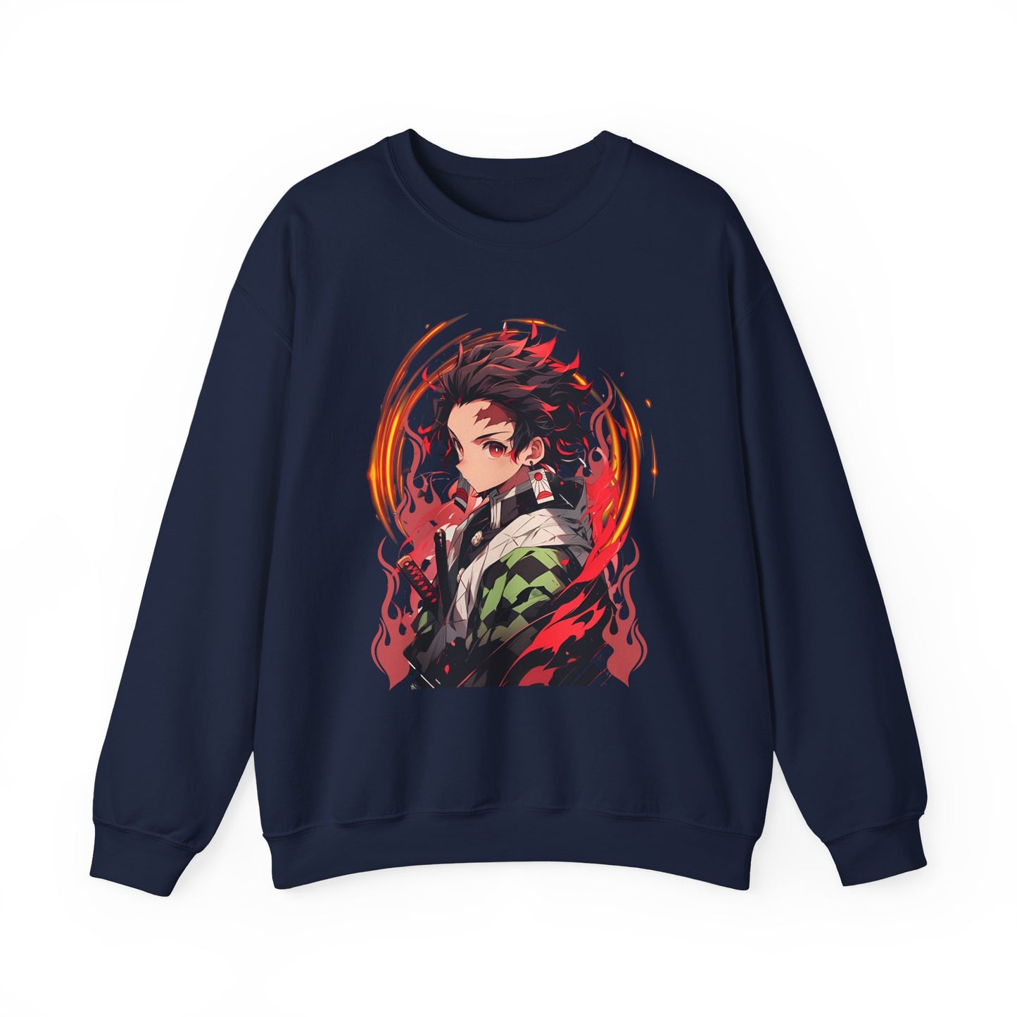 Tanjiro Kamado Demon Slayer Sweatshirt – 100% Cotton Anime Pullover for Kimetsu no Yaiba Fans