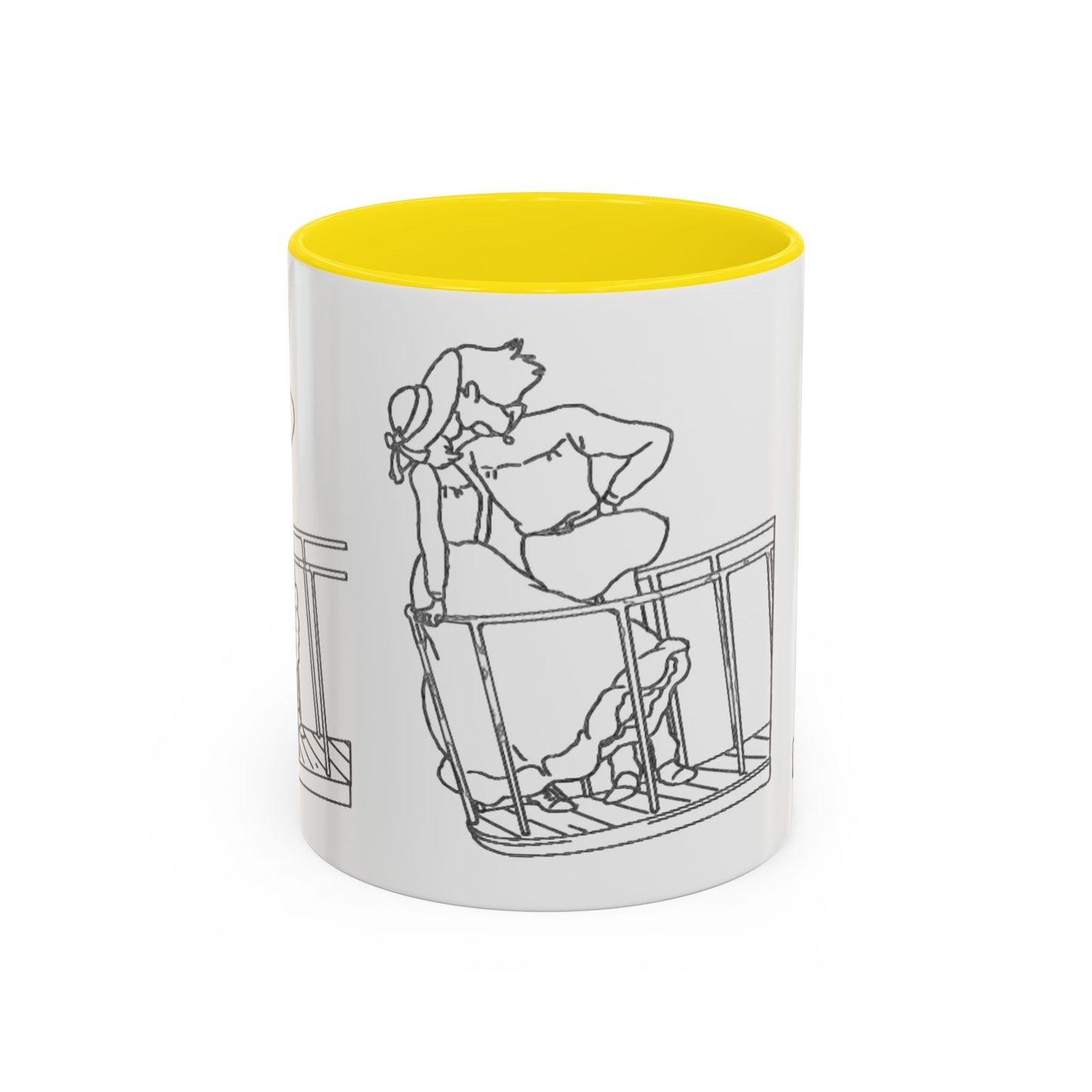 Sophie and Howl Accent Mug – Romantic Ghibli Color Handle Cup 11oz & 15oz – Howl’s Moving Castle Anime Love Gift