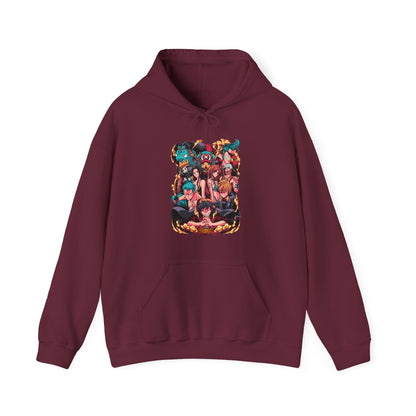 One Piece Characters Hoodie – 100% Cotton Anime Hoodie Featuring Luffy, Zoro, Nami & More