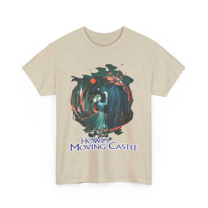 Howl's Moving Castle Mural T-Shirt 100% Cotton Studio Ghibli Anime Tee