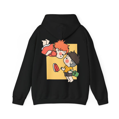 Ponyo & Sosuke Back Print Hoodie – 100% Cotton Gildan 18500 | Studio Ghibli Anime