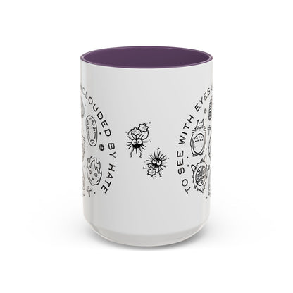 Universe Ghibli Accent Mug – Color Handle Anime Coffee Cup – 11oz & 15oz Studio Ghibli Ceramic Mug Gift