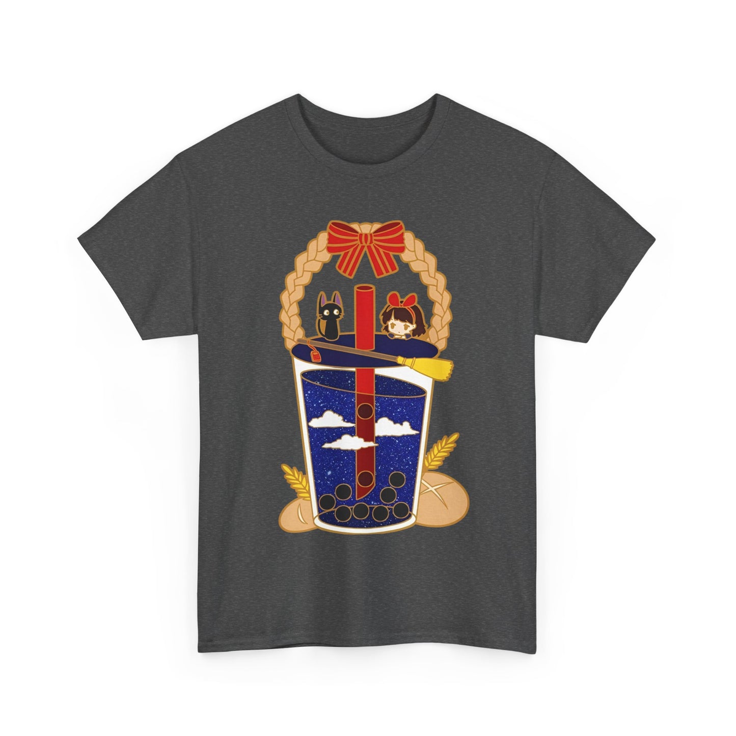 Kiki’s Delivery Service Smoothie Art T-Shirt | 100% Cotton Studio Ghibli Anime Tee