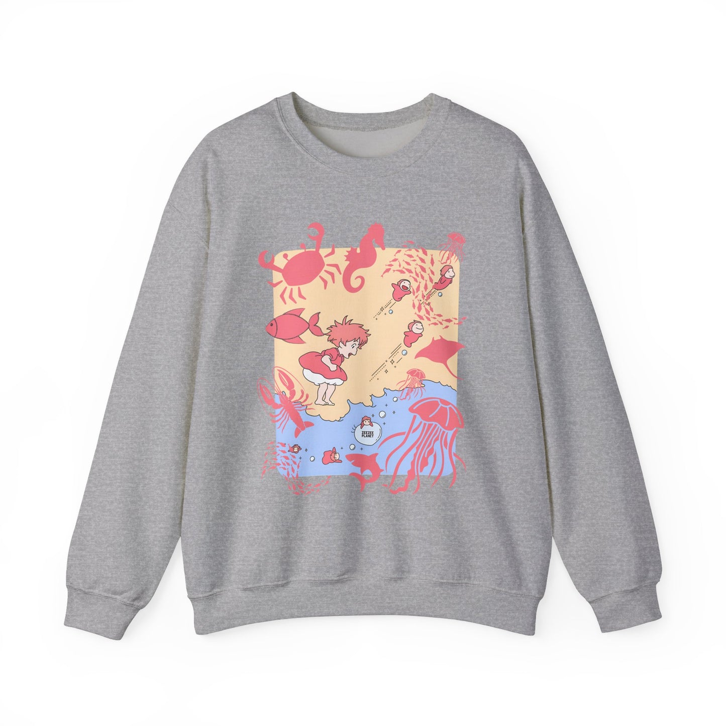 Ponyo Sea World Sweatshirt – 100% Cotton Studio Ghibli Ocean Anime Pullover