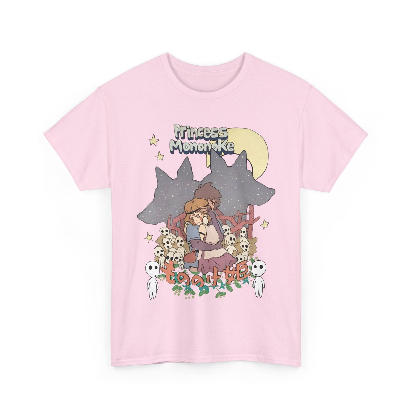 Princess Mononoke Print T-Shirt 100% Cotton Studio Ghibli Anime Tee