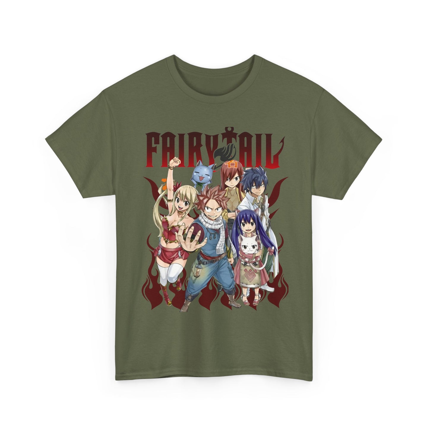 Natsu Dragneel Fairy Tail T-Shirt – 100% Cotton Anime Tee Featuring the Fire Dragon Slayer