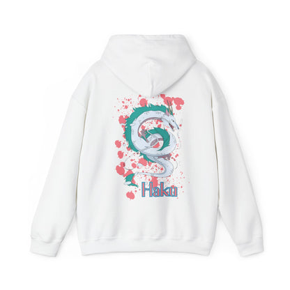 Haku Back Print Hoodie – 100% Cotton Spirited Away Dragon Hoodie | Studio Ghibli Anime Sweater