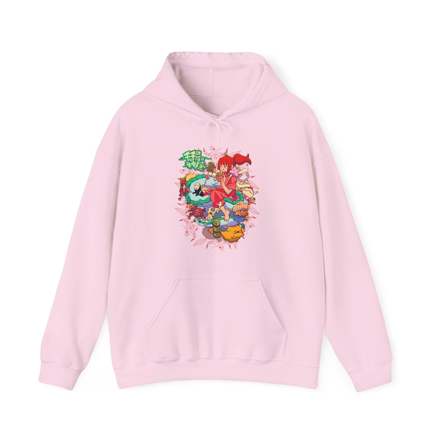 Spirited Away Characters Collage Hoodie – 100% Cotton Studio Ghibli Anime Pullover
