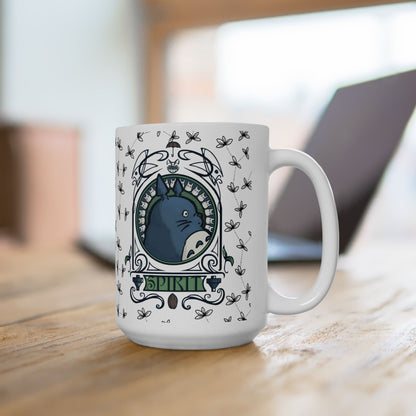 Totoro Spirited Ghibli Mug – 11oz & 15oz Ceramic Cup – Studio Ghibli Anime Coffee Gift