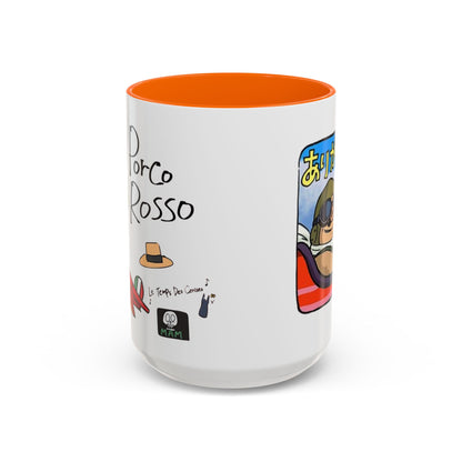 Porco Rosso Tribute Accent Mug – Studio Ghibli Anime Coffee Cup – 11oz & 15oz Ceramic Gift