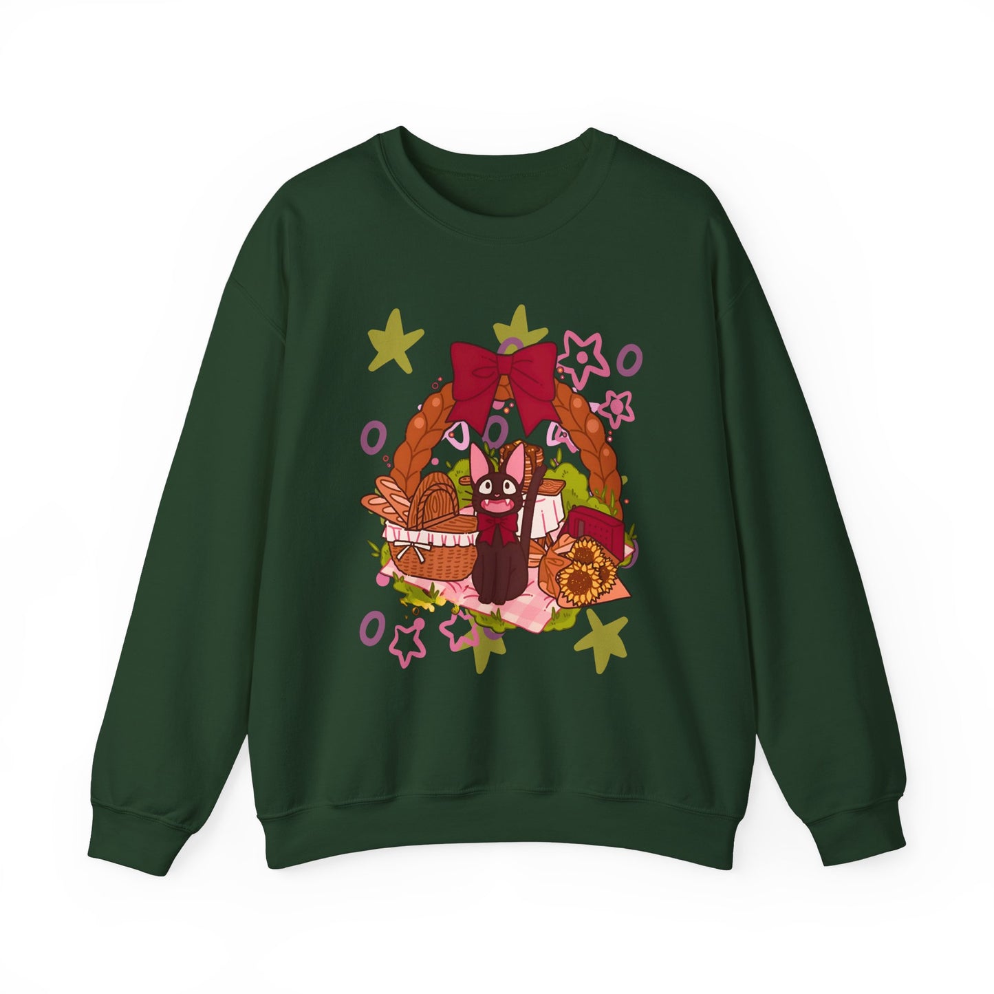 Jiji Cat Gift Sweatshirt – 100% Cotton Studio Ghibli Inspired Cozy Anime Pullover
