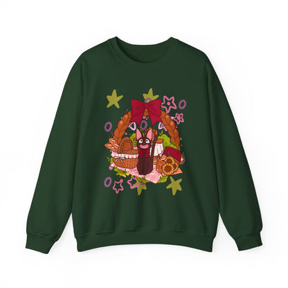 Jiji Cat Gift Sweatshirt – 100% Cotton Studio Ghibli Inspired Cozy Anime Pullover