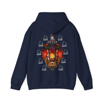 Calcifer Hoodie | Howl’s Moving Castle Back Print | 100% Cotton Studio Ghibli Sweatshirt