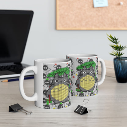 Totoro & Soot Sprites Mug – Studio Ghibli Ceramic Coffee Cup – 11oz & 15oz Anime Gift for Fans