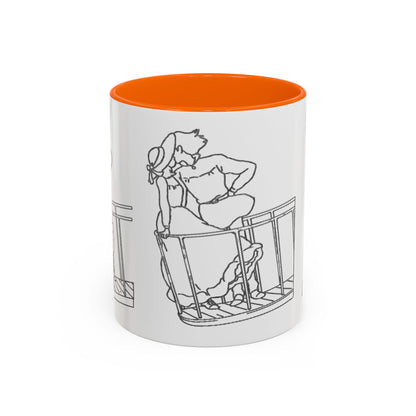Sophie and Howl Accent Mug – Romantic Ghibli Color Handle Cup 11oz & 15oz – Howl’s Moving Castle Anime Love Gift