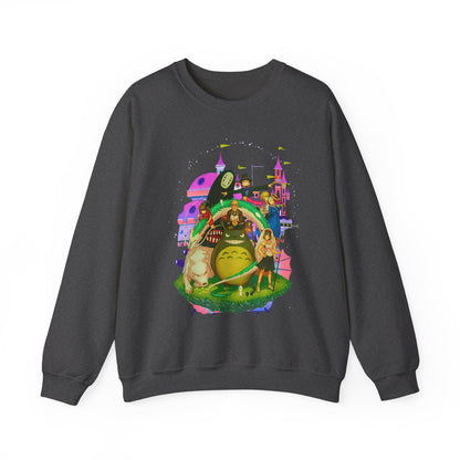 Hayao Miyazaki Characters Sweatshirt – 100% Cotton Studio Ghibli Anime Pullover