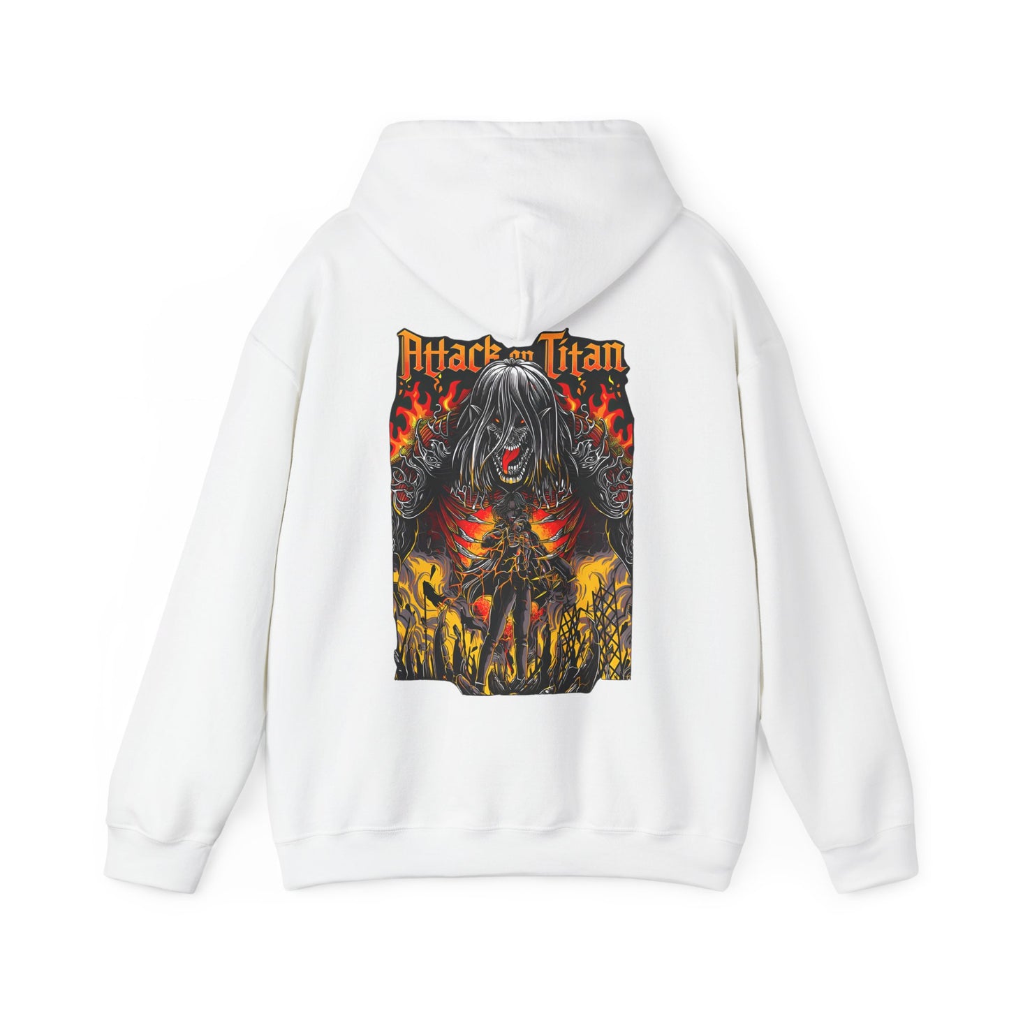 Eren Jaeger Back Print Hoodie – 100% Cotton Attack on Titan Anime Hoodie for Fans