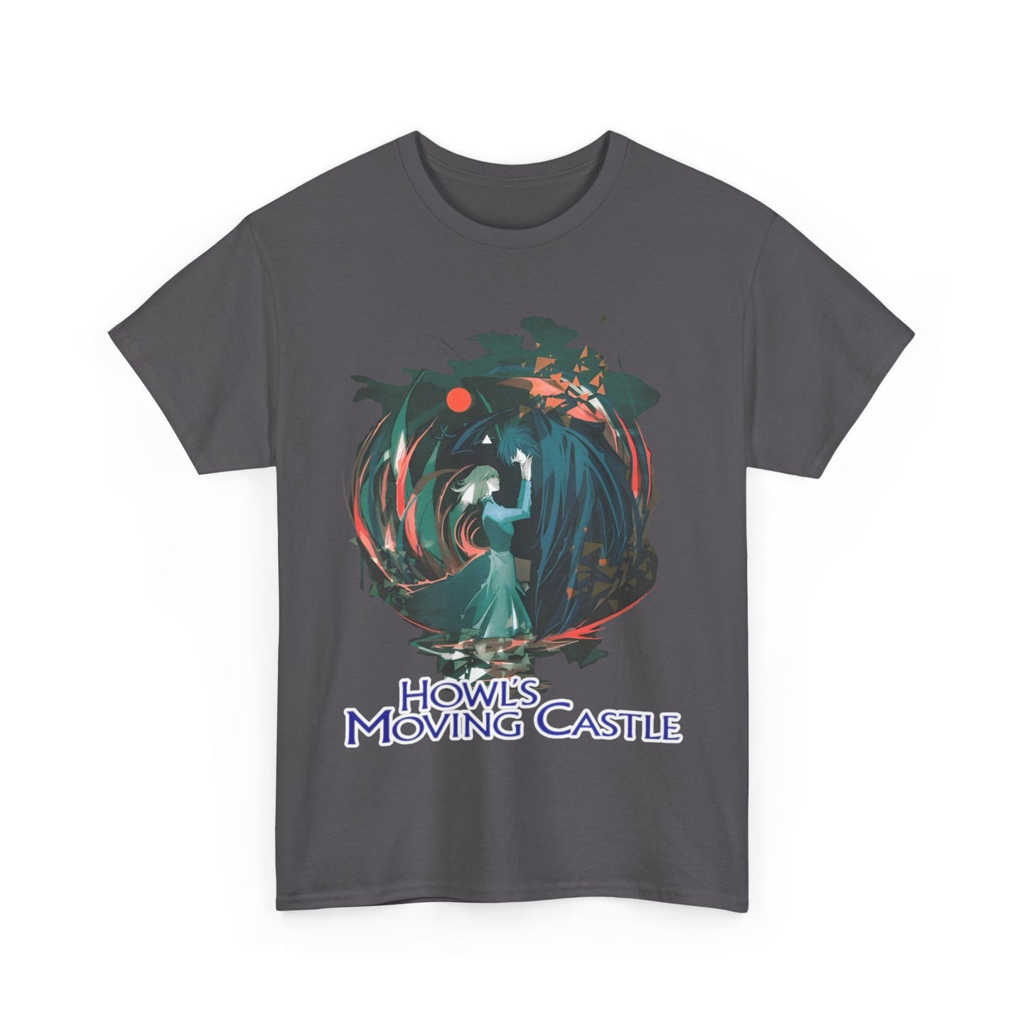 Howl's Moving Castle Mural T-Shirt 100% Cotton Studio Ghibli Anime Tee
