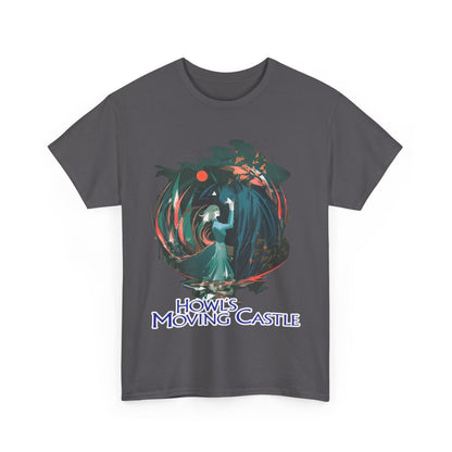 Howl's Moving Castle Mural T-Shirt 100% Cotton Studio Ghibli Anime Tee