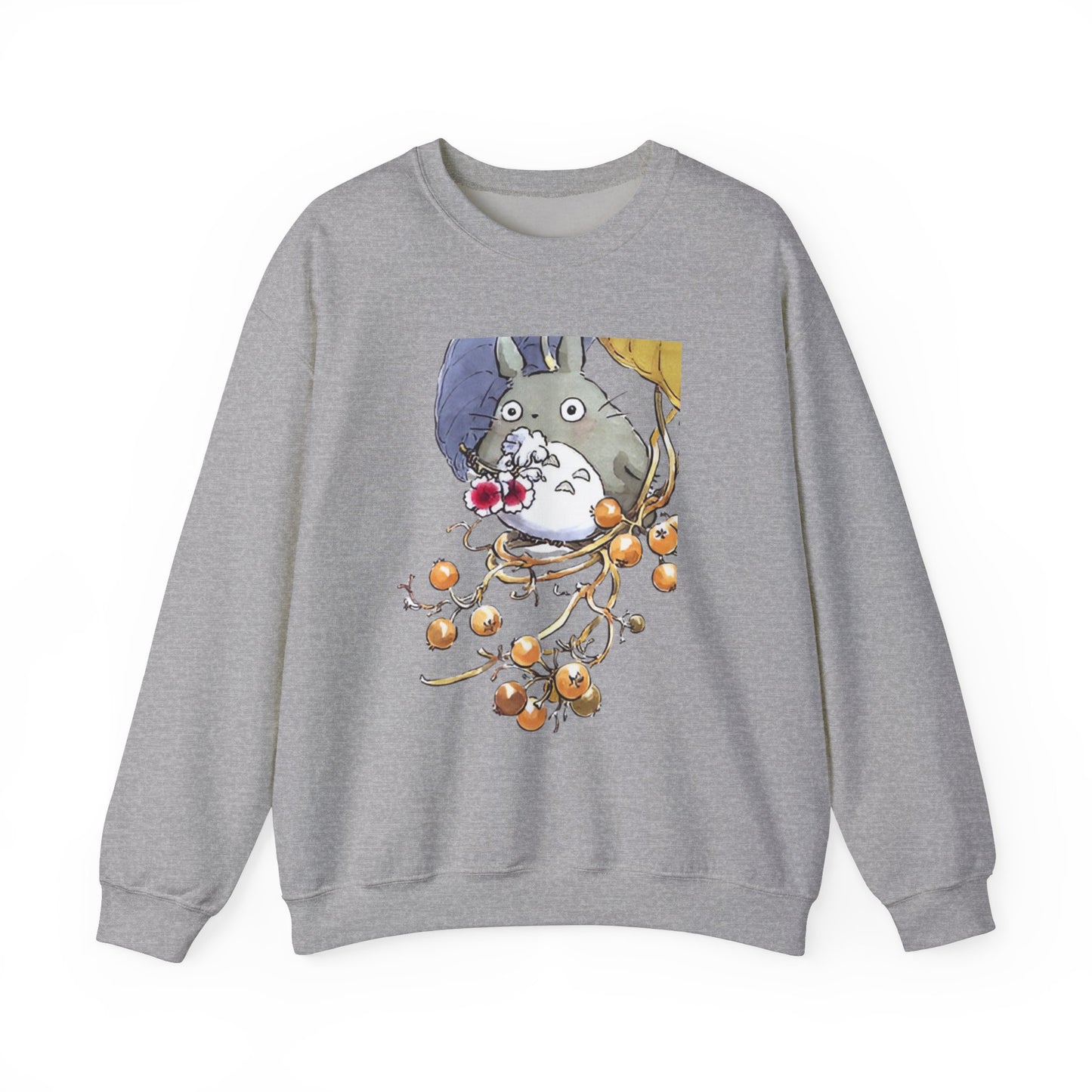 My Neighbor Totoro with Flowers Sweatshirt – 100% Cotton Studio Ghibli Cozy Floral Pullover
