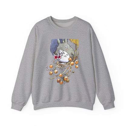 My Neighbor Totoro with Flowers Sweatshirt – 100% Cotton Studio Ghibli Cozy Floral Pullover