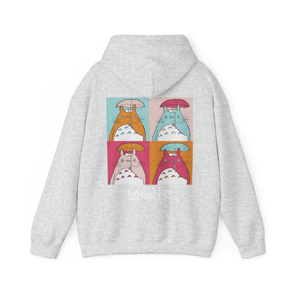 Totoro Aesthetic Art Collage Back Print Hoodie – 100% Cotton Studio Ghibli Inspired Hoodie