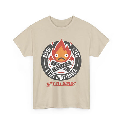 Calcifer Studio Ghibli T-Shirt 100% Cotton Anime Tee